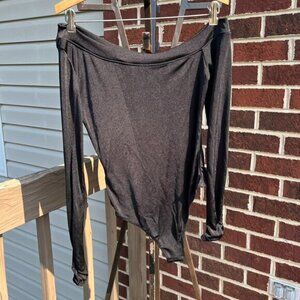 Intimately Free People Black Off The Shoulder Black Bodysuit Women's Medium